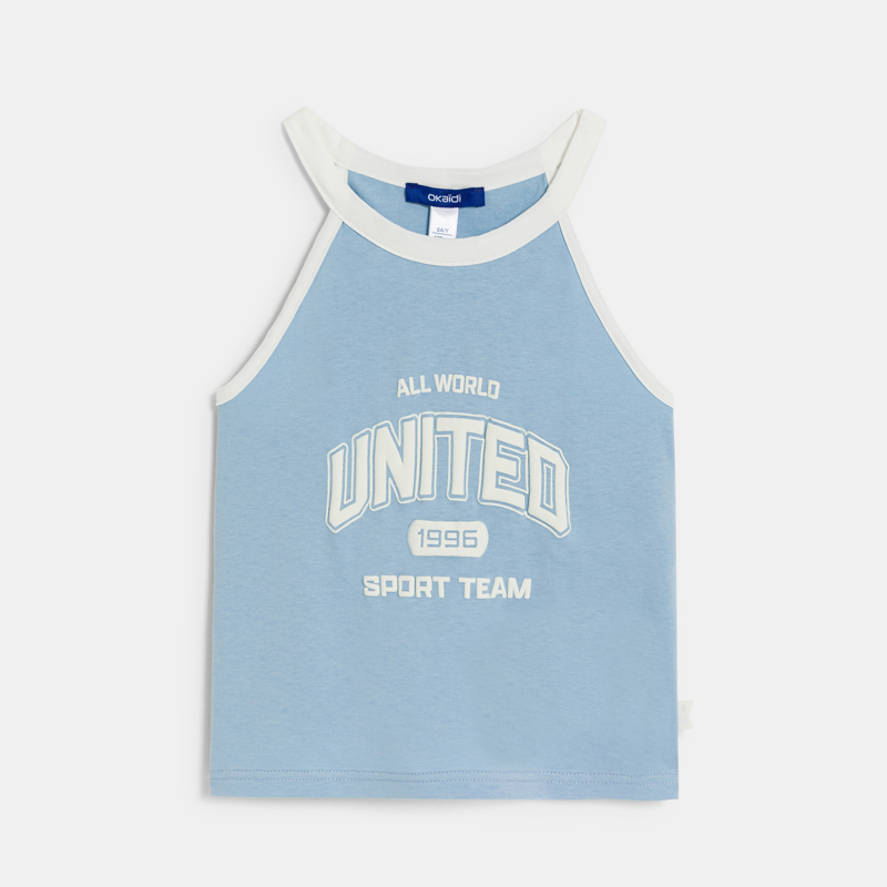 Himmelblaues Teamsport-Tanktop für Mädchen