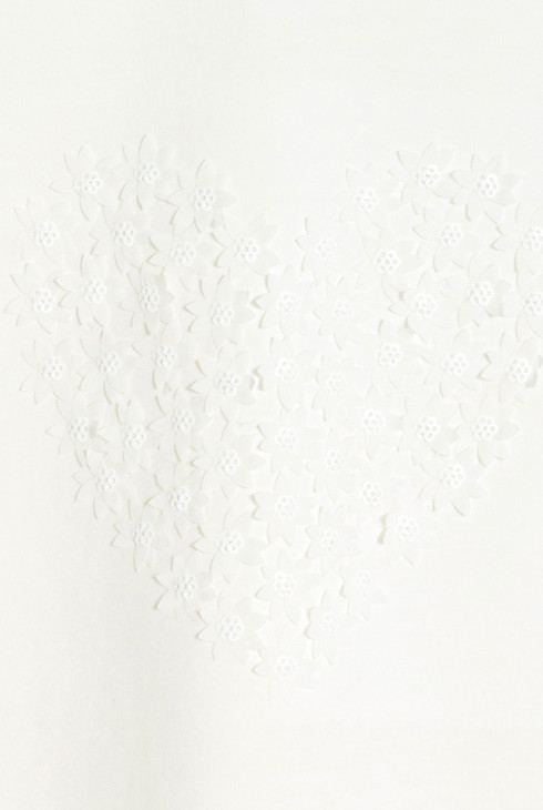 Girl's white heart motif vest top 2