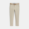 Pantalon chino slim uni beige Garçon