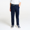 Pantalon chino slim uni bleu Garçon