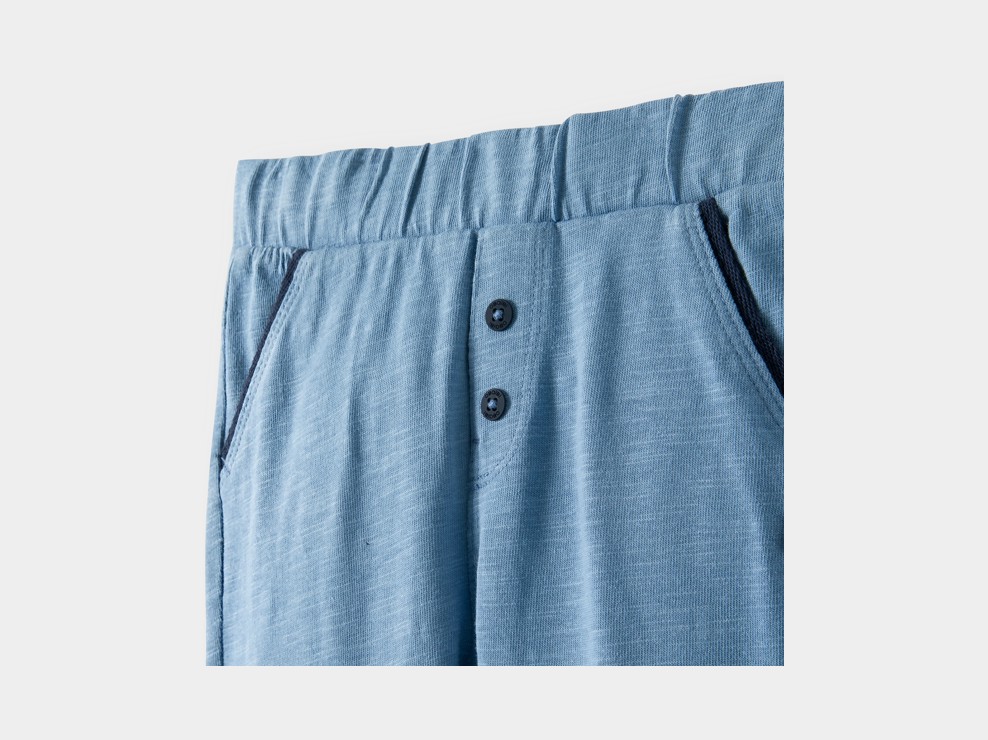 Blaue Hose aus leichtem Jersey Kleinkind Junge 2