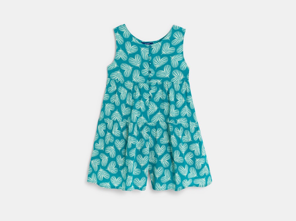 Blauwe pakje met print voor meisjes 1