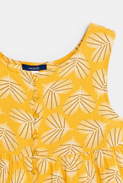 Gelbe Kombishorts mit Printmotiv für Mädchen 2