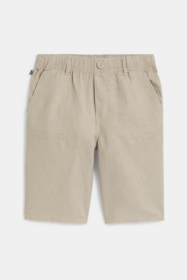Bermuda en lin uni beige Garçon 1