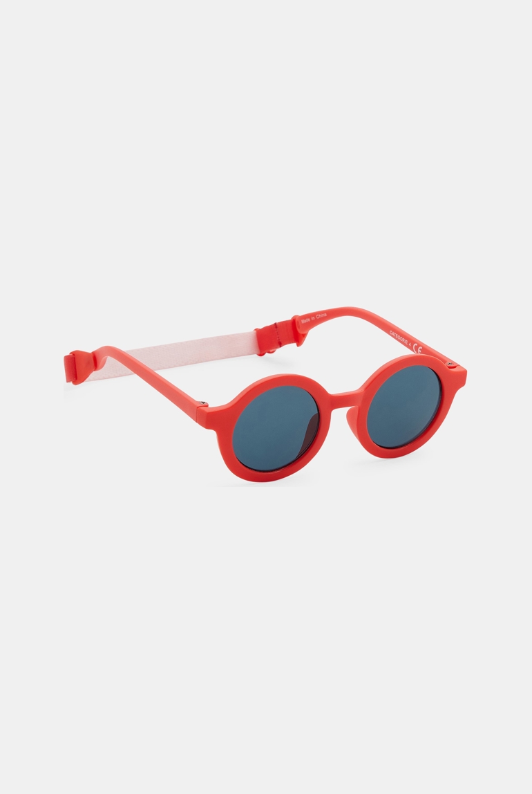 Lunettes de soleil rondes rouge bébé garçon 1