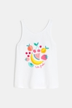 Débardeur motif fruité blanc Fille