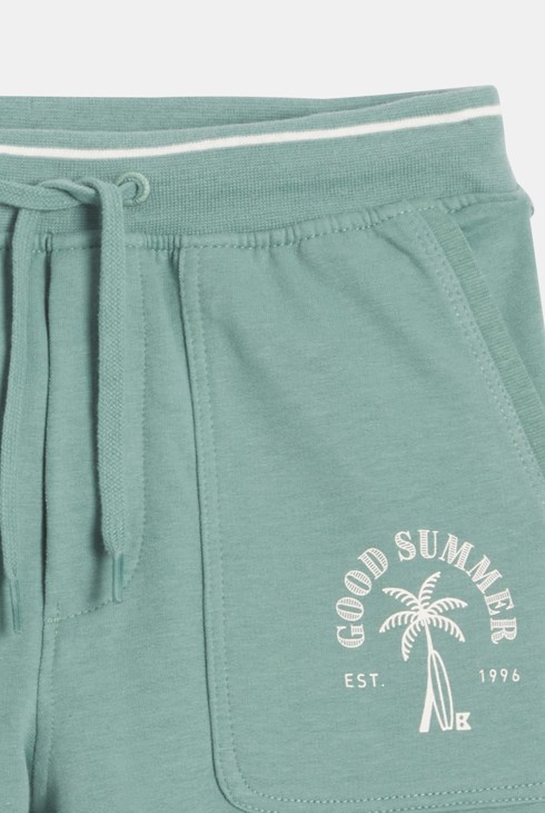 Bermuda en molleton vert Garçon 2