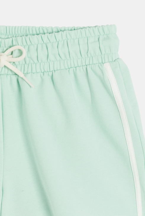 Short en molleton vert pastel Fille