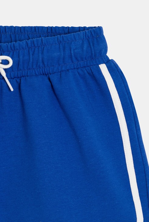 Girl's blue fleece shorts 2