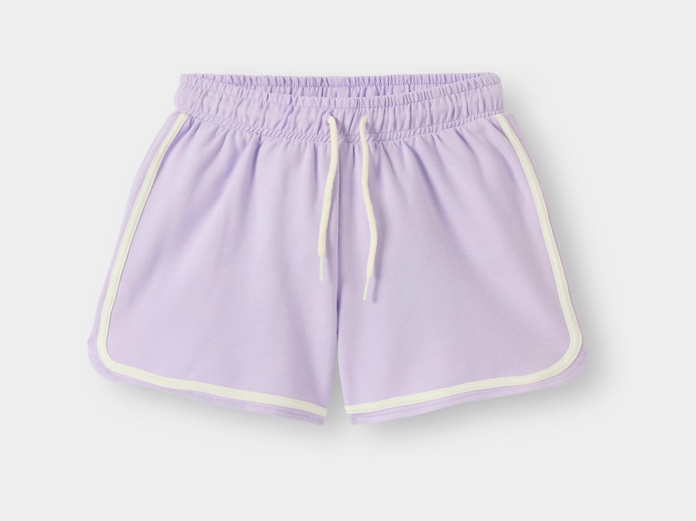 Short molleton léger violet fille 2