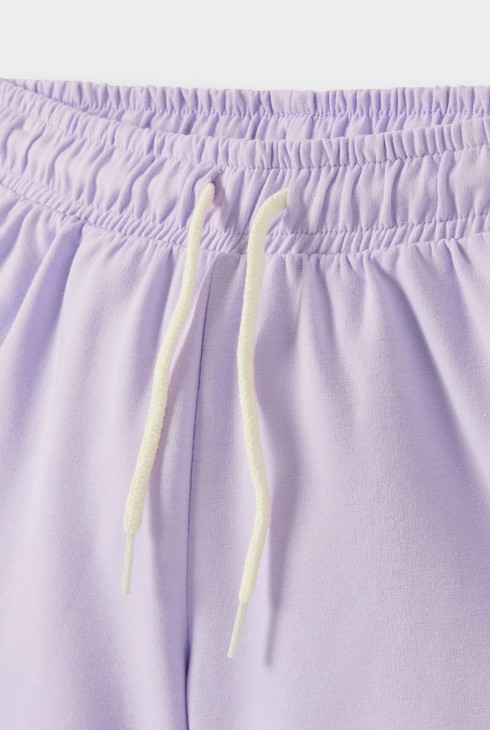 Short molleton léger violet fille