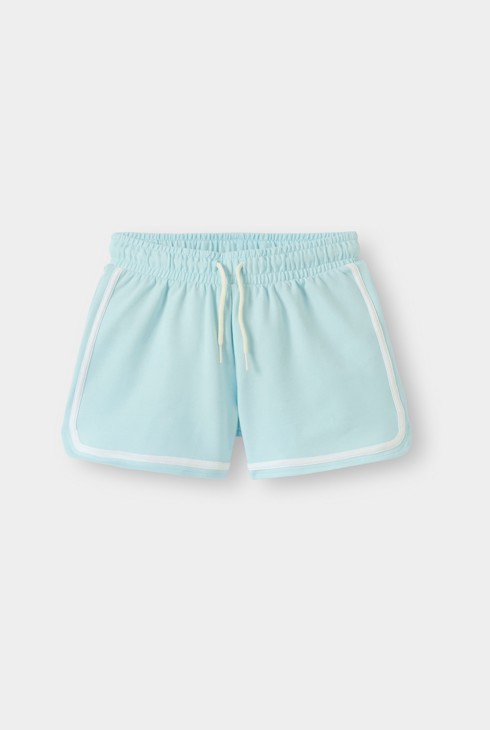 Short molleton léger bleu fille 1