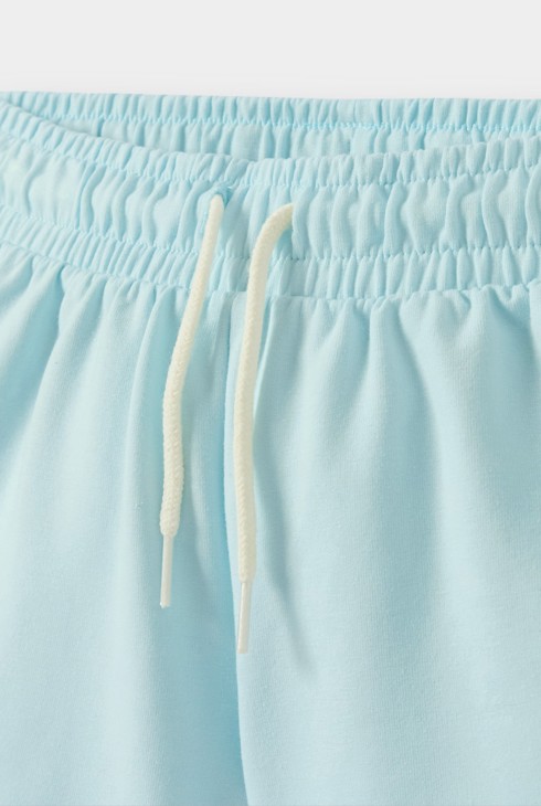 Short molleton léger bleu fille 2