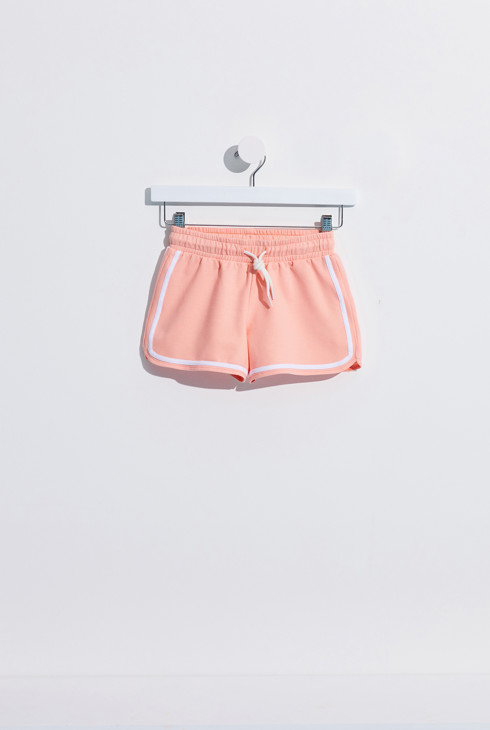 Short molleton léger orange fille