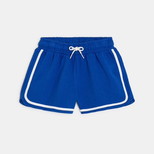 Short En Molleton Bleu Fille - Indigo Moyen Fonce - 5A - OKAIDI
