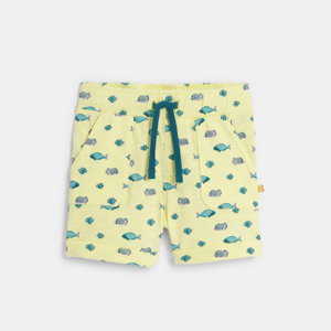 Short en jersey texturé jaune bébé garçon 1