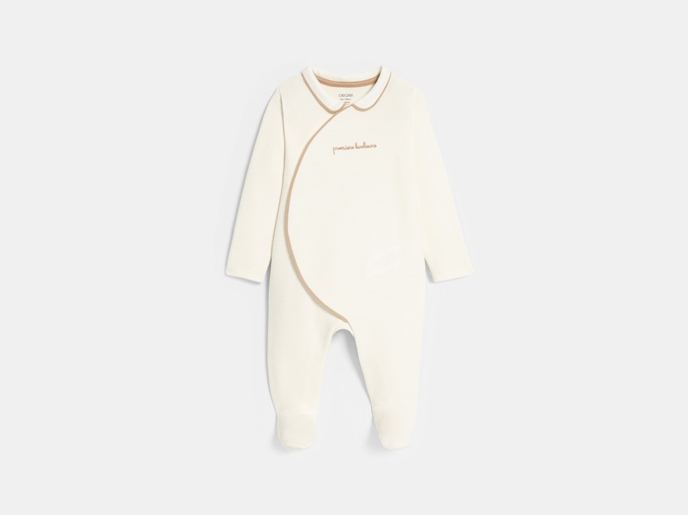 Verspielter weißer Strampler Geburt Unisex 1