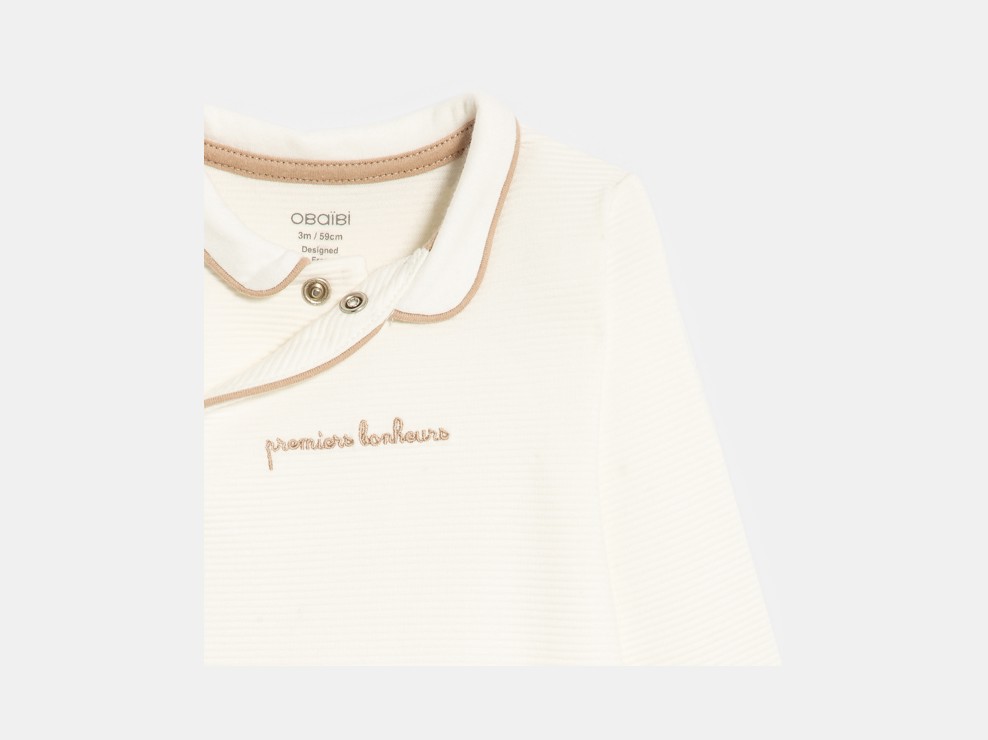 Verspielter weißer Strampler Geburt Unisex 2