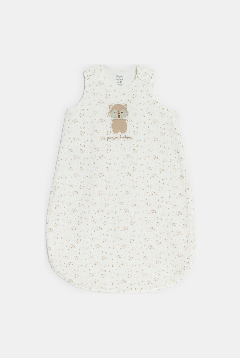 Gigoteuse imprimée légère blanc naissance mixte 1