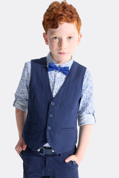Ärmellose Jacke in Marineblau für Jungen 1