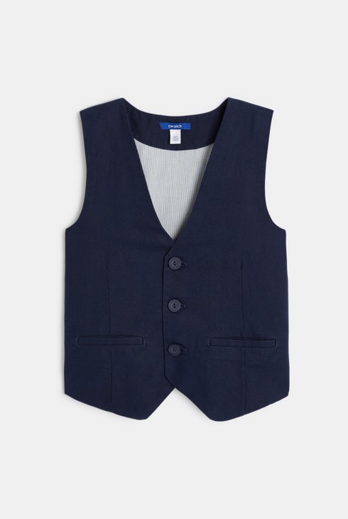 Ärmellose Jacke in Marineblau für Jungen 2