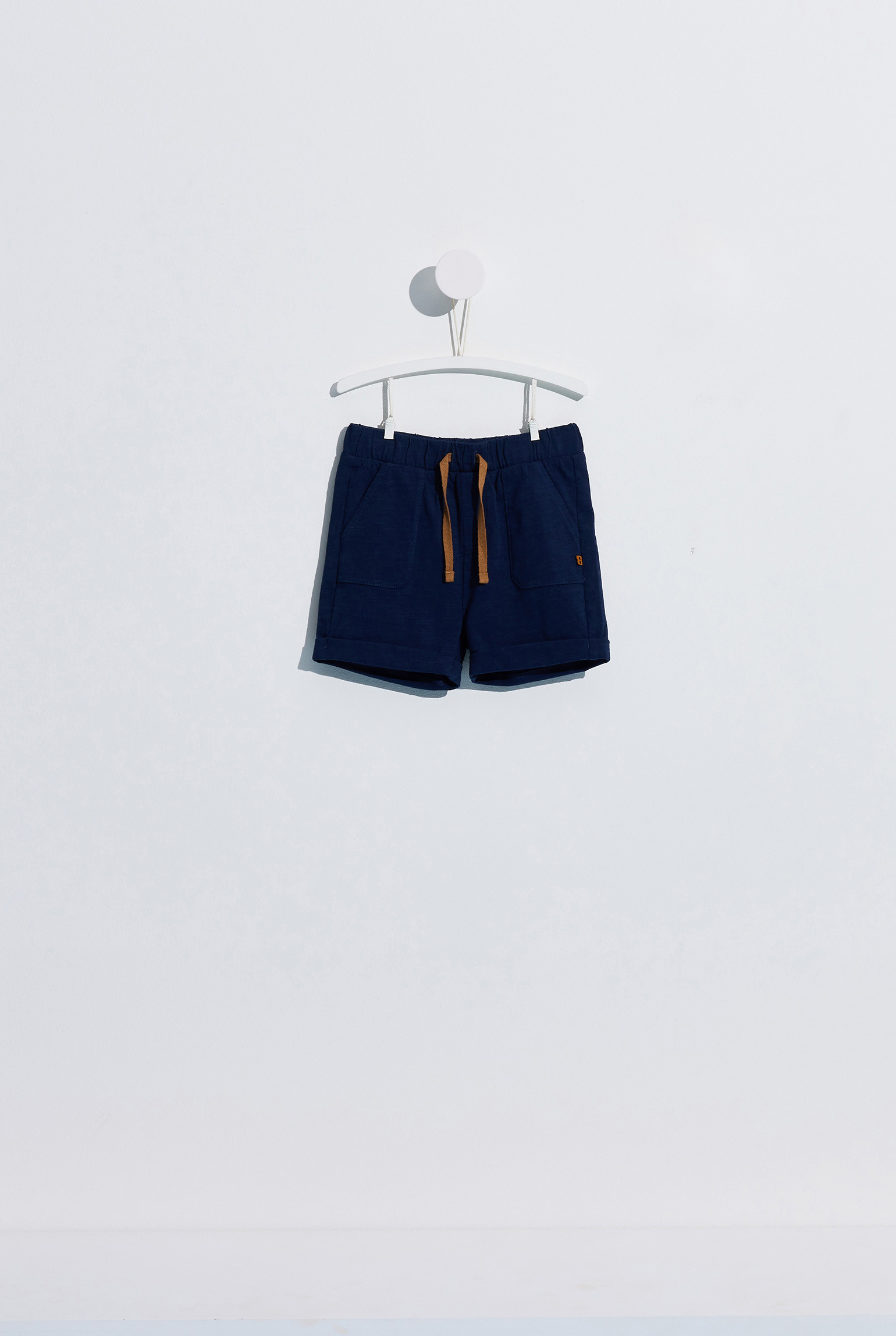 Short en maille légère bébé garçon - Bleu foncé