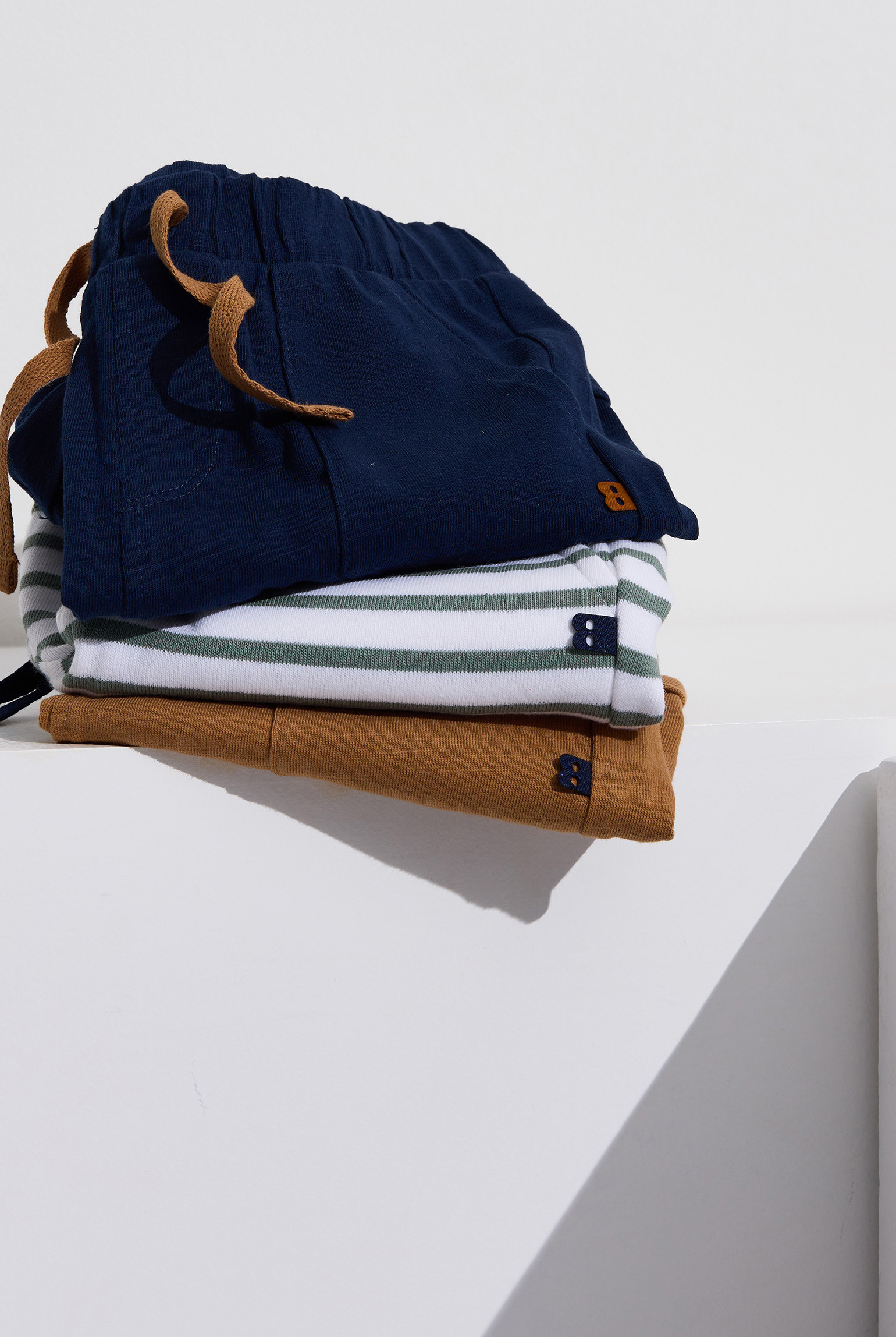 Short en maille légère bébé garçon - Bleu foncé