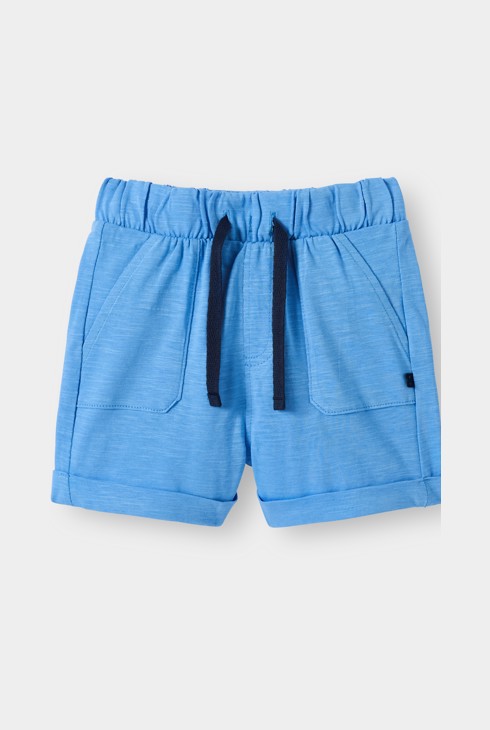 Leichte Baby-Strickshorts in Blau für Jungen 1