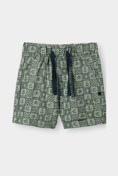 Leichte grüne Strickshorts Kleinkind Junge 1