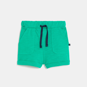 Groene short van licht tricot voor babyjongens 1