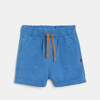 Short en maille légère bleu bébé garçon