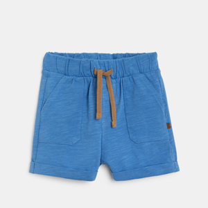 Short en maille légère bleu bébé garçon 1