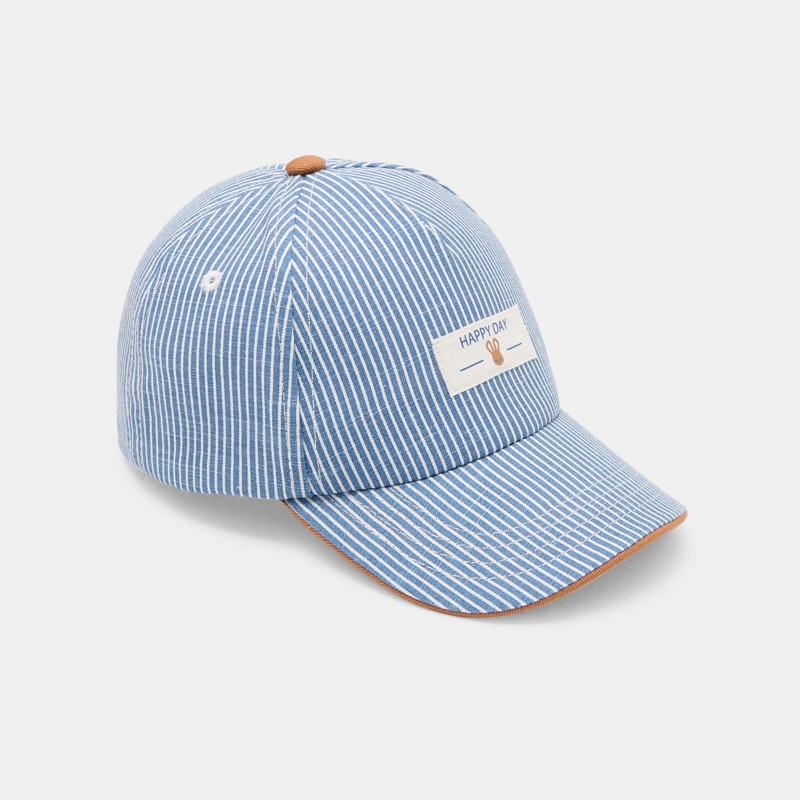 Blaues gestreiftes Baseballcap Kleinkind Junge