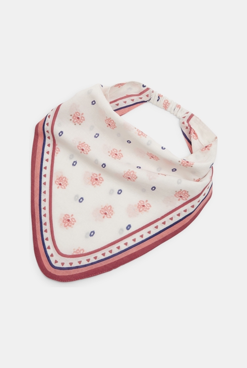 Dekliška rožnata rutka z elastiko za dojenčke 1