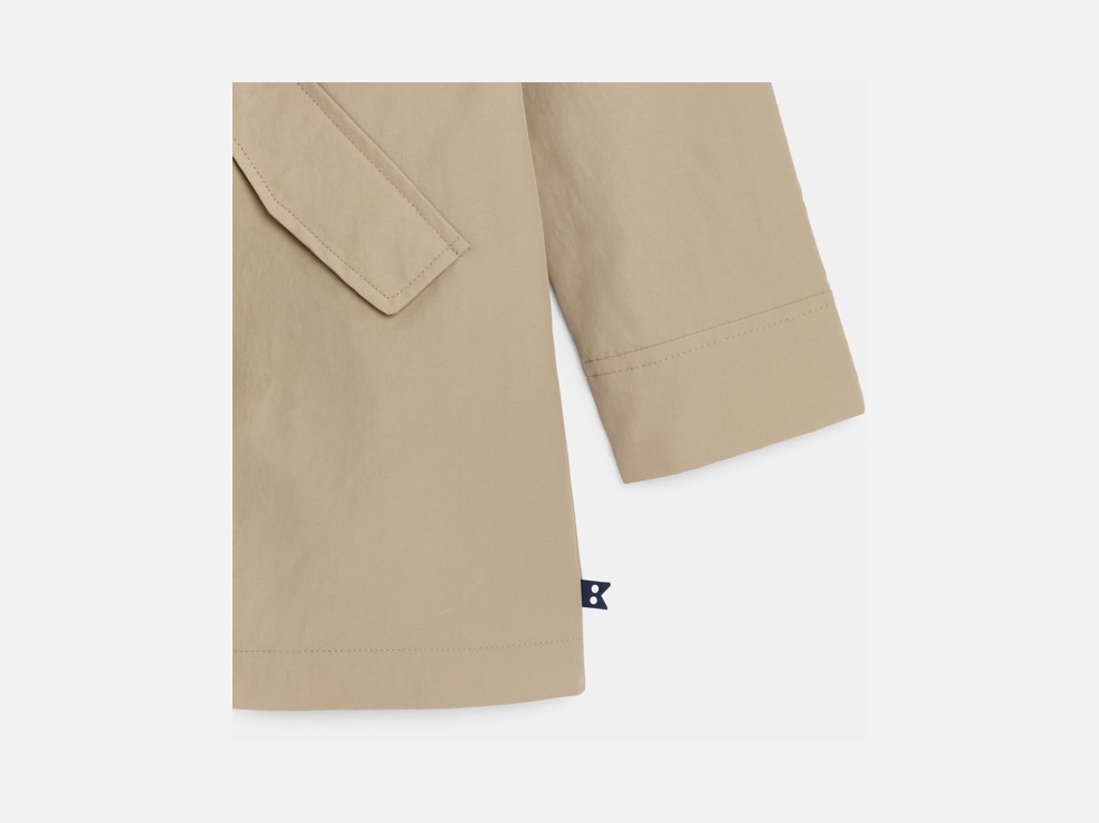 Trench déperlant à capuche beige Fille 1