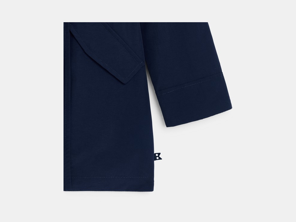 Trench impermeabile con cappuccio blu navy bambina 2