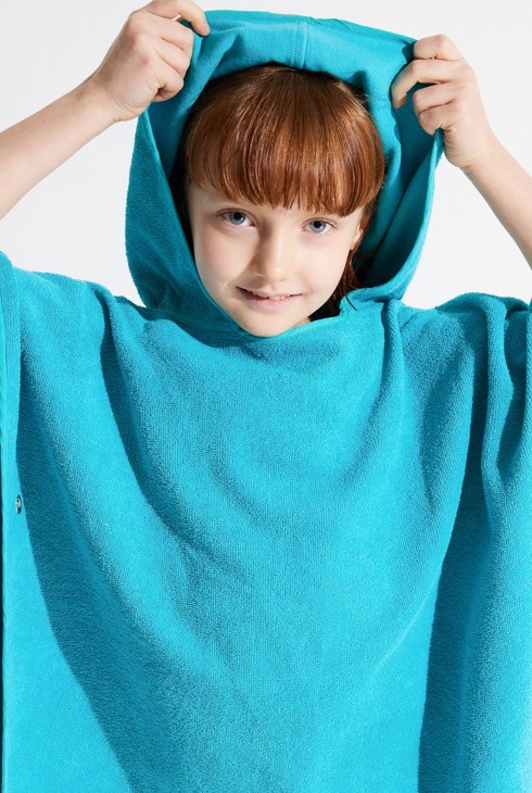 Blaues Frottee-Badecape für Jungen 2