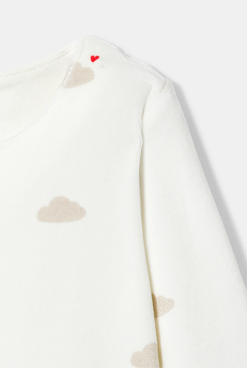 Dors-bien velours nuages blanc bébé naissance mixte 2