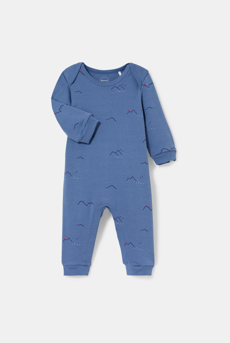 Dors-bien interlock col us bleu bébé garçon 1