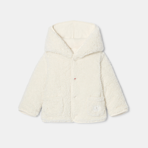 Manteau polaire sherpa blanc bébé mixte Absorba 1