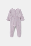 Dors-bien velours cœurs mauve bébé naissance mixte 3