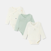 Body ouverture croisée blanc bébé mixte (lot de 3)