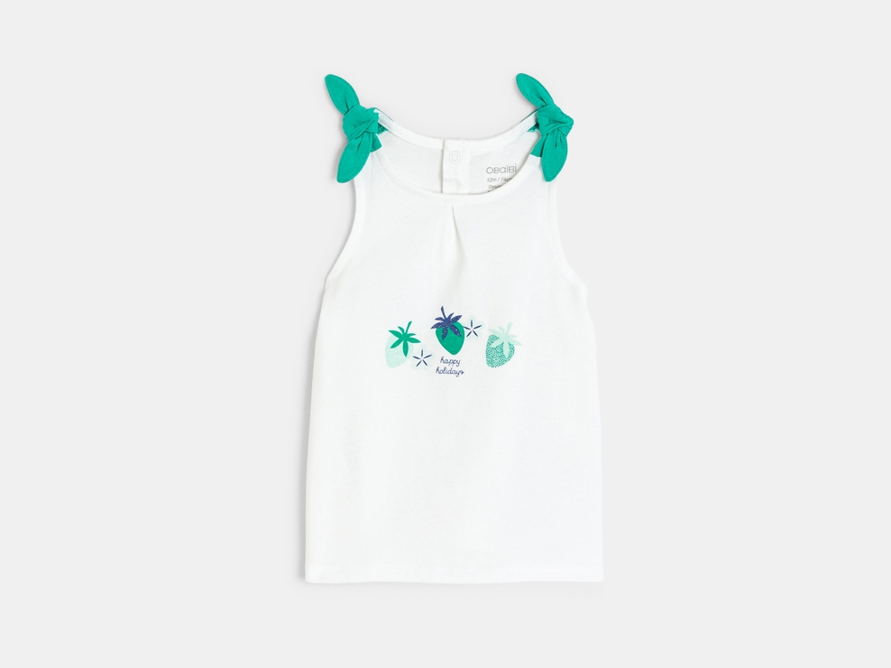 Rosa Tanktop mit Schleifen und Schmetterlingsmotiv Kleinkind Mädchen 1