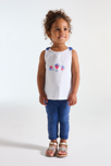 Débardeur à nœuds papillons bleu bébé fille 1