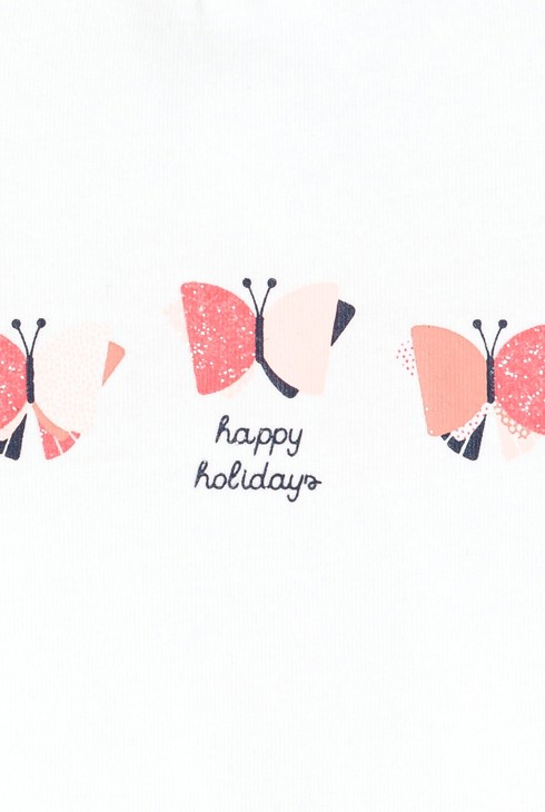 Débardeur à nœuds papillons rose bébé fille 2