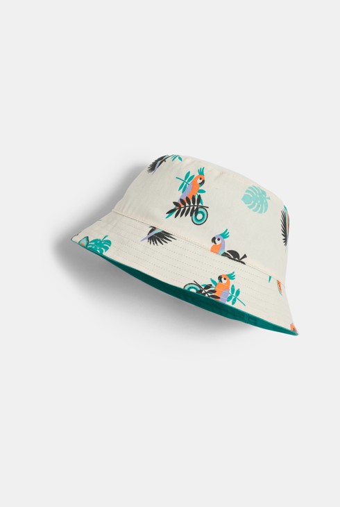 Bedruckter wendbarer Bob in Grau für Jungen 2