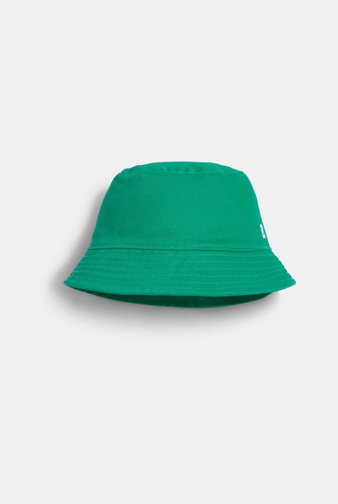 Boy's green canvas bucket hat 2