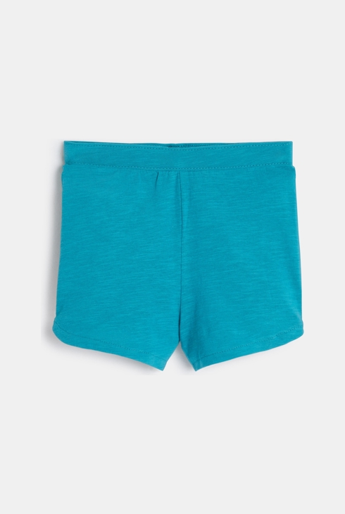 Geblümte Baby-Bluse und Shorts in Blau für Mädchen 2