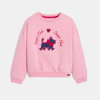 Sweat molleton brodé rose fille Chipie