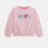 Sweat molleton brodé rose fille Chipie